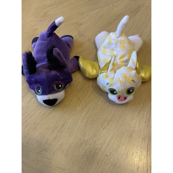 Lot Of 4 Cutetitos Fruititos Fox calico Cat mac cheese goldito bat Bean Plush - Picture 5 of 15